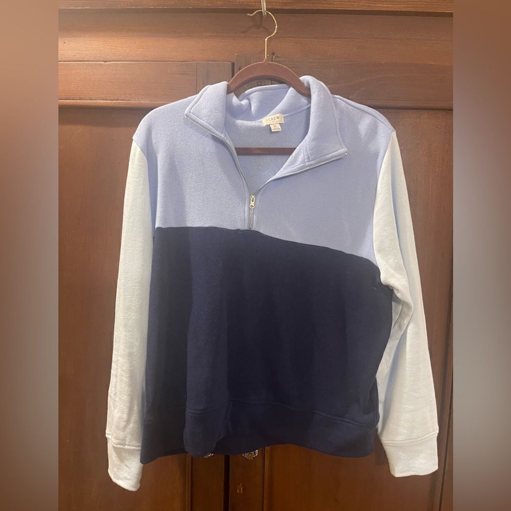 J Crew Colorblock 1/4 Zip pullover